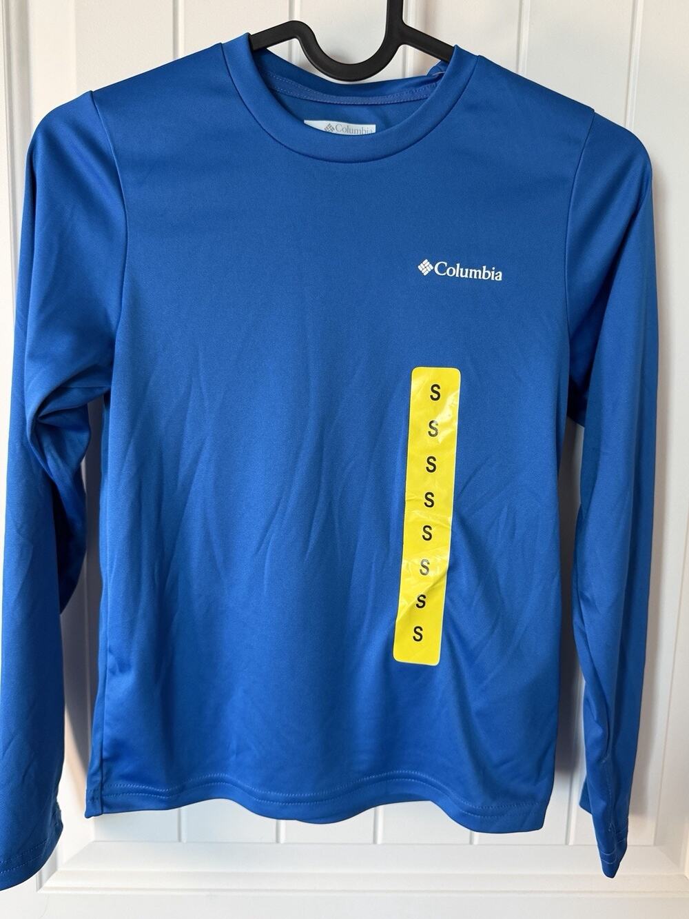 Columbia Fork Stream Youth Small Long Sleeve T-Shirt Bright Indigo Omni Shade